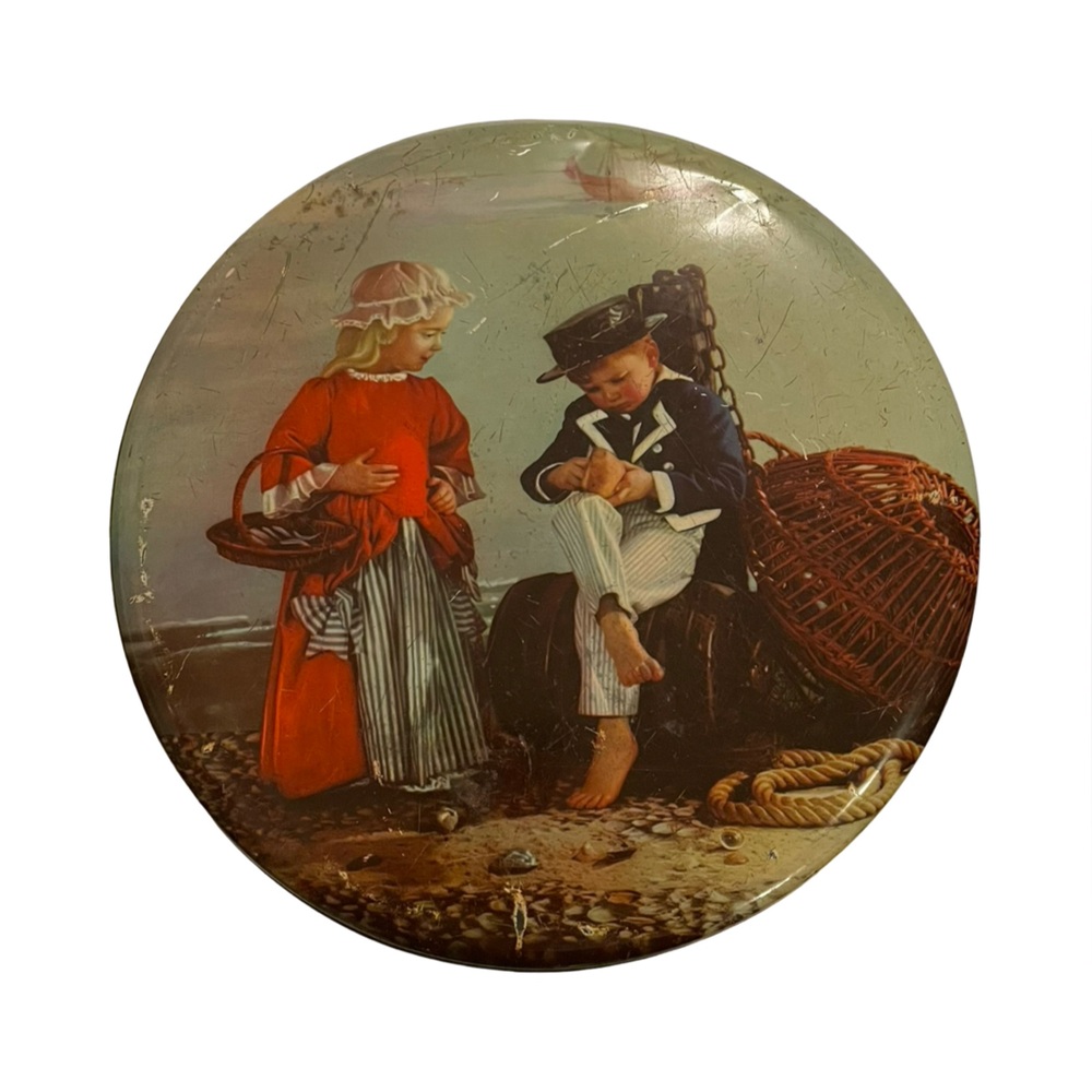 Vintage Scribbans Kemp Biscuit Tin – Tin Litho – Children’s Design
